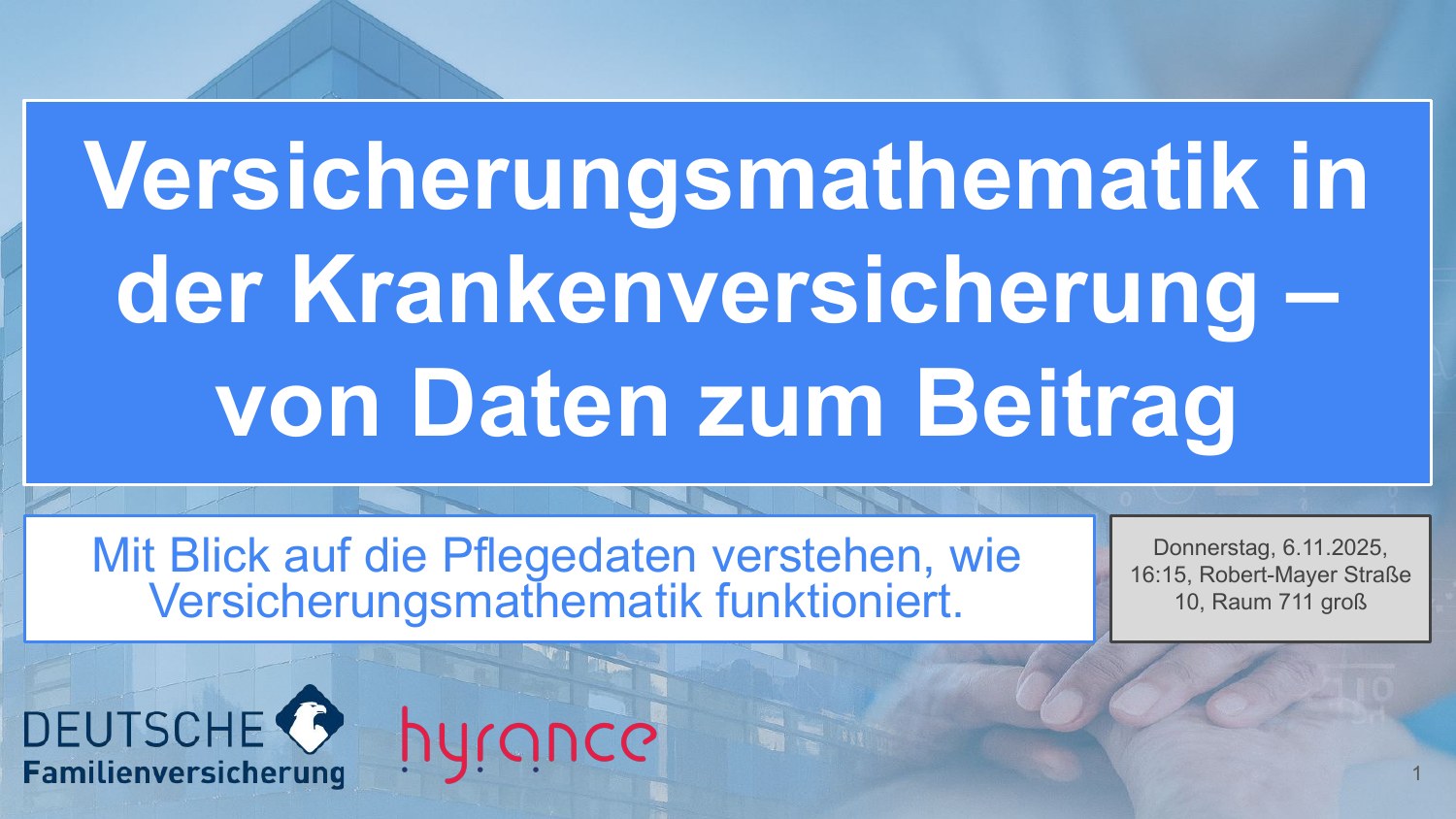 Versicherungsmathematik in der Krankenversicherung – von Daten zum Beitrag
